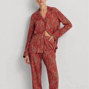 Lauren Ralph Lauren Paisley Pajama Set Size Medium